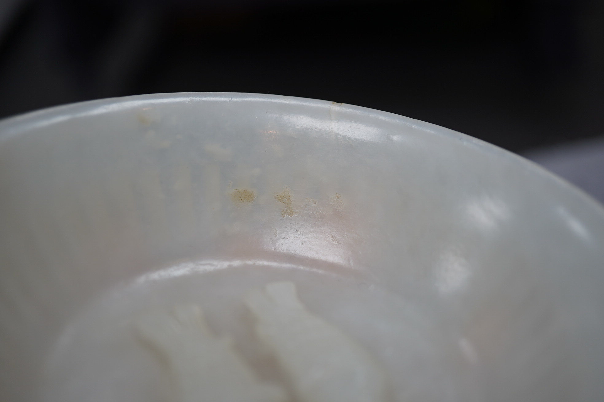 A fine Chinese white jade 'twin-fish' bowl, Qianlong period (1736-95)